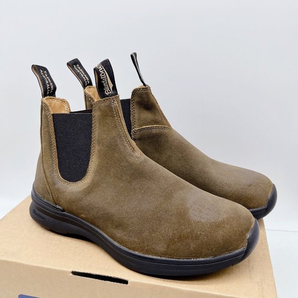 BLUNDSTONE BL 2142 Active Chelsea Boot Brown Black Suede Womens AU 8 US 11 - Picture 4 of 11